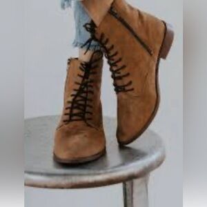 ROOLEE  Tan Suede Lace-Up Boots